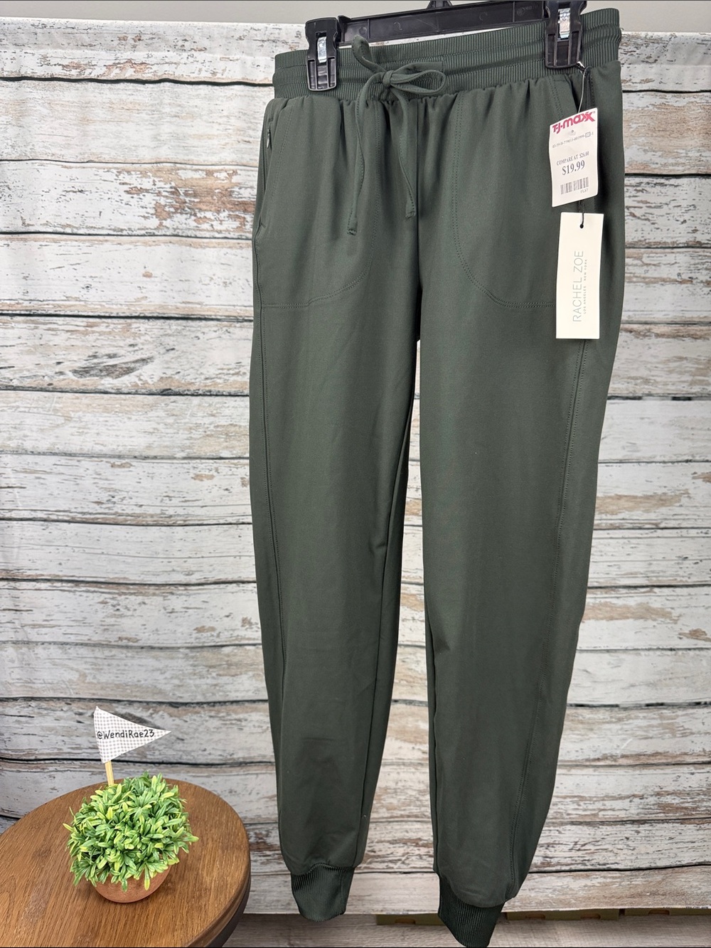 Rachel Zoe Olive Green Drawstring Joggers